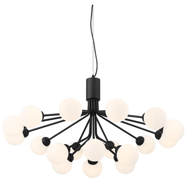 Image 3 Possini Euro Davina 34 1/2" Wide Black 18-Light LED Sputnik Chandelier