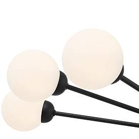 Image4 of Possini Euro Davina 34 1/2" Wide Black 18-Light LED Sputnik Chandelier more views