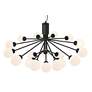 Watch A Video About the Possini Euro Davina Black 18 Light LED Sputnik Chandelier
