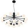 Watch A Video About the Possini Euro Davina Black 18 Light LED Sputnik Chandelier