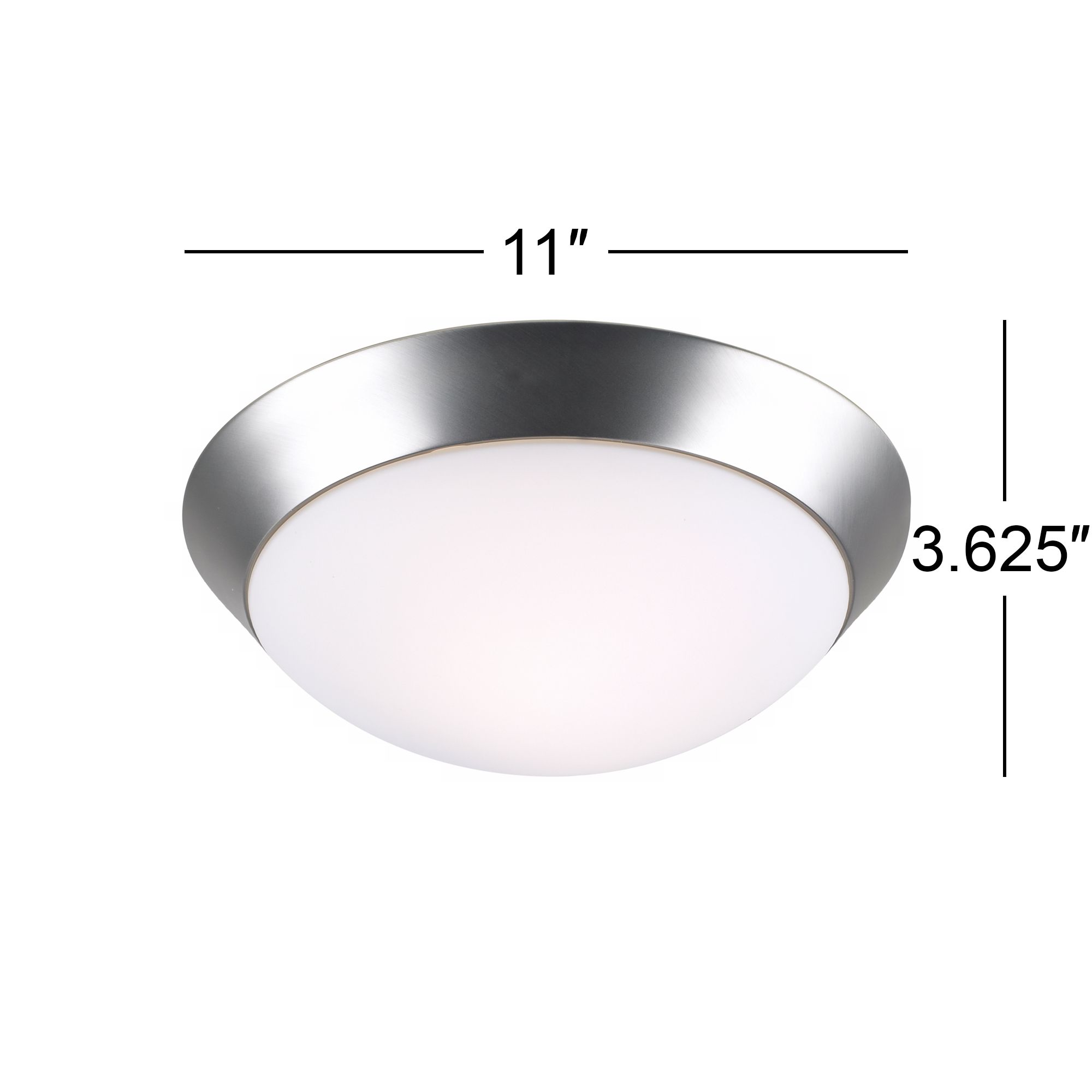 Image 3 Possini Euro Davis 11" Wide Brushed Nickel Ceiling Light Fixture more views