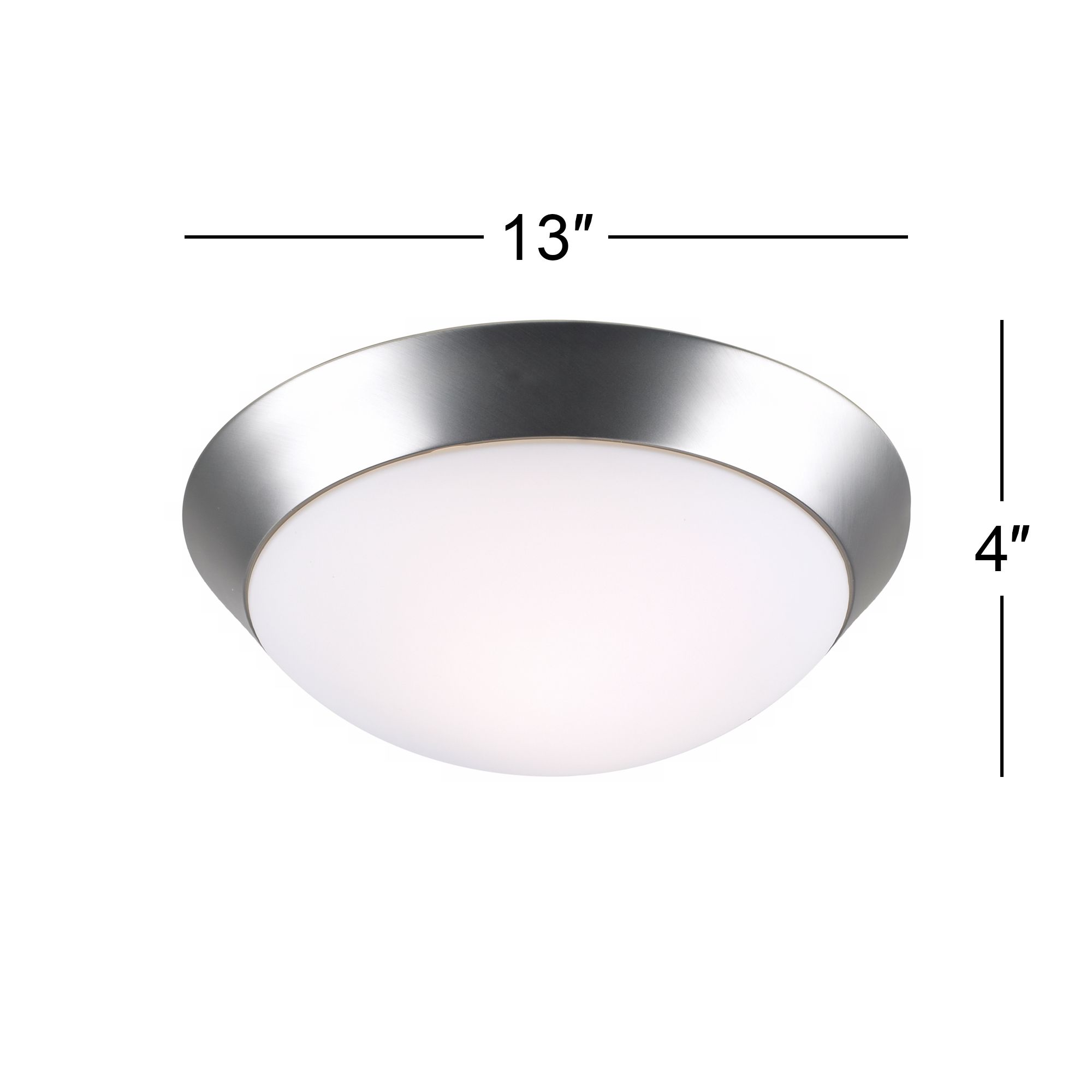 Image 4 Possini Euro Davis 13" Wide Brushed Nickel Ceiling Light Fixture more views