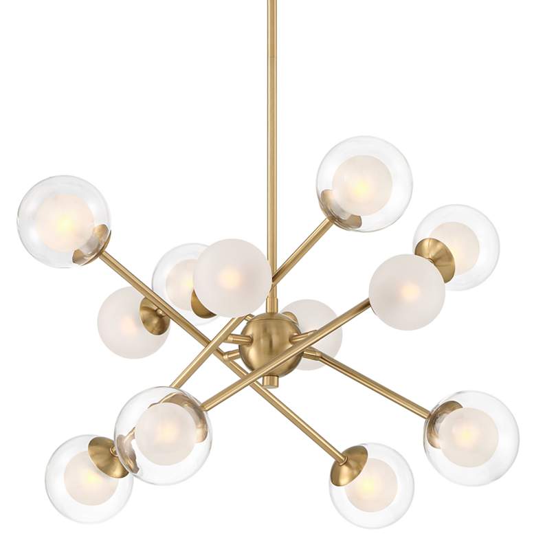 Image 3 Possini Euro Davis 26 1/4" Soft Gold 12-Light LED Sputnik Chandelier