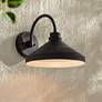 1_Possini Euro Davrin 9 3/4" High Sand Black Outdoor Wall Light