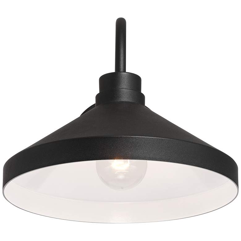 Image 4 Possini Euro Davrin 9 3/4" High Sand Black Outdoor Wall Light more views