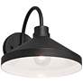 5_Possini Euro Davrin 9 3/4" High Sand Black Outdoor Wall Light more views