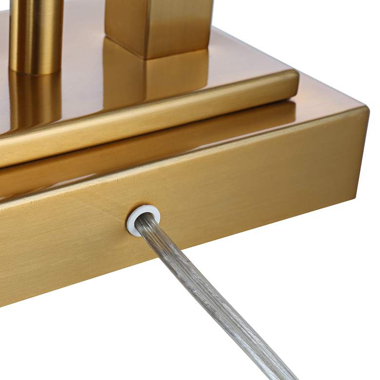 Image 6 Possini Euro Deacon 26" Brass Gooseneck USB and Outlet Lamps Set of 2 more views