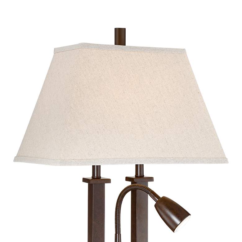 Image 6 Possini Euro Deacon 26 inch Bronze Gooseneck USB and Outlet Lamps Set of 2 more views
