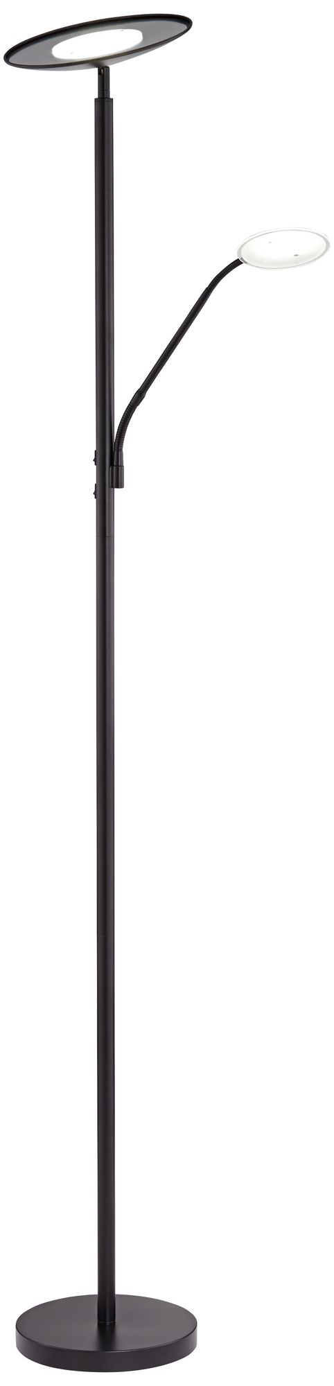 Image 6 Possini Euro Decker 71 1/2" Black Modern LED Reading Light Floor Lamp more views