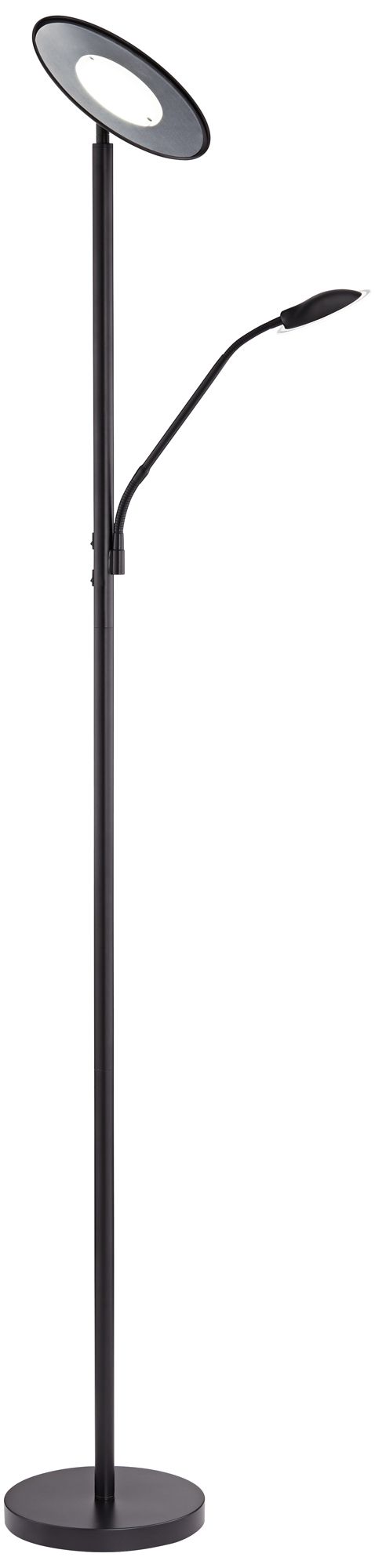 Image 7 Possini Euro Decker 71 1/2" Black Modern LED Reading Light Floor Lamp more views