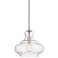 Possini Euro Declan 12 3/4"W Brushed Nickel and Glass Pendant Light