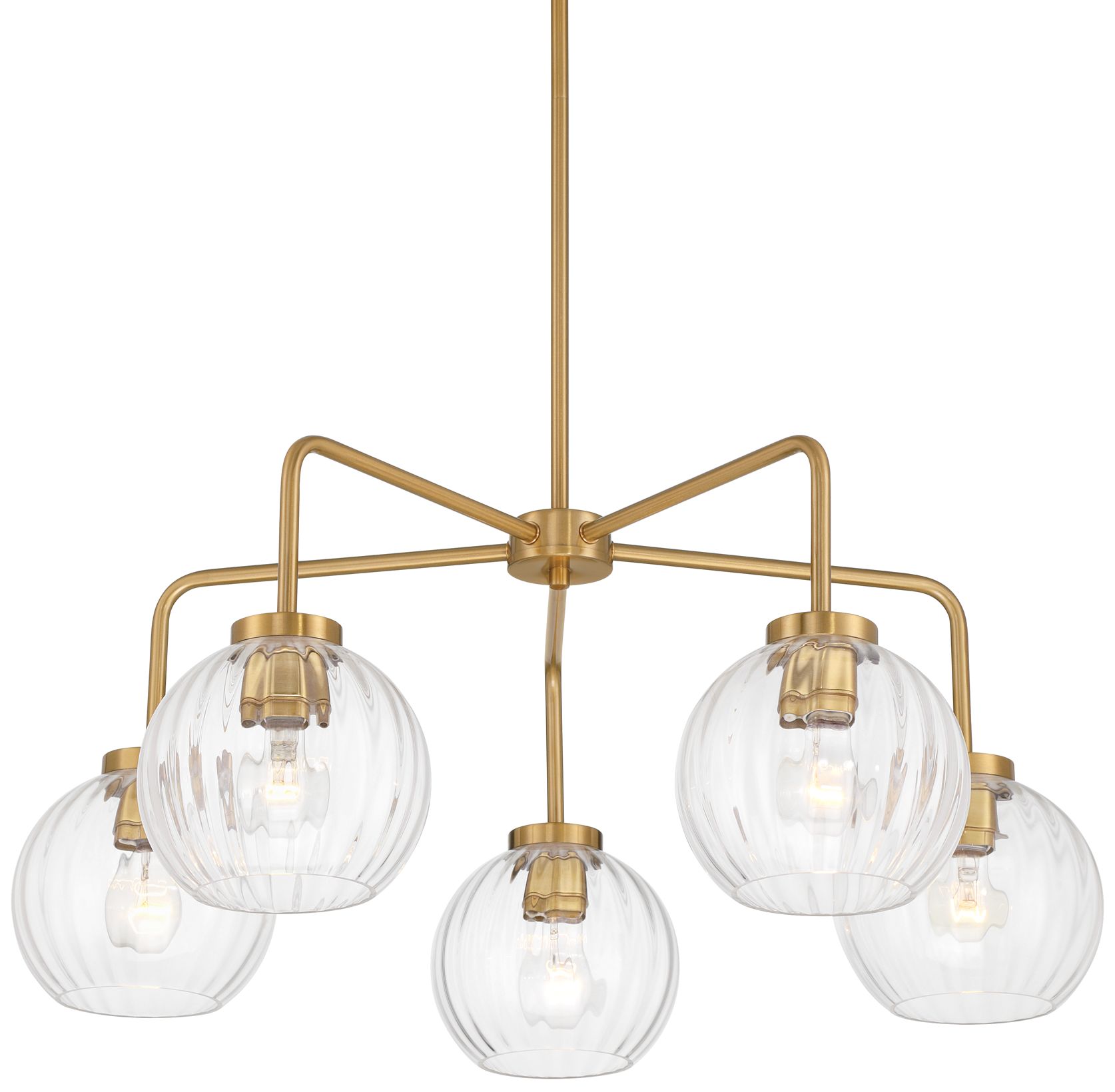 Image 2 Possini Euro Declan 30" Wide Plated Gold 5-Light Chandelier