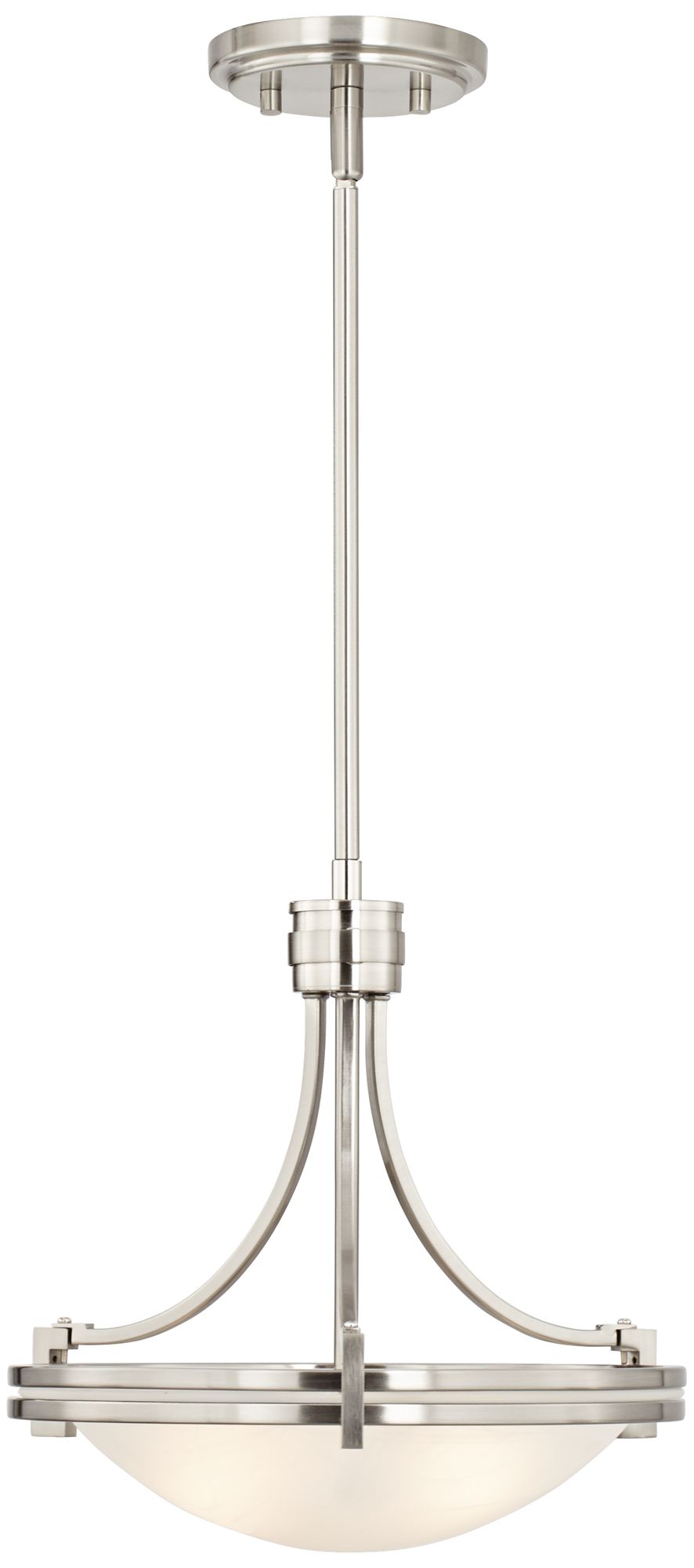 Possini Euro Deco 12 1/2" Wide Brushed Nickel 2-Light Pendant - #6G811 ...