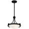 Possini Euro Deco 12 1/2" Wide Matte Black 2-Light Pendant