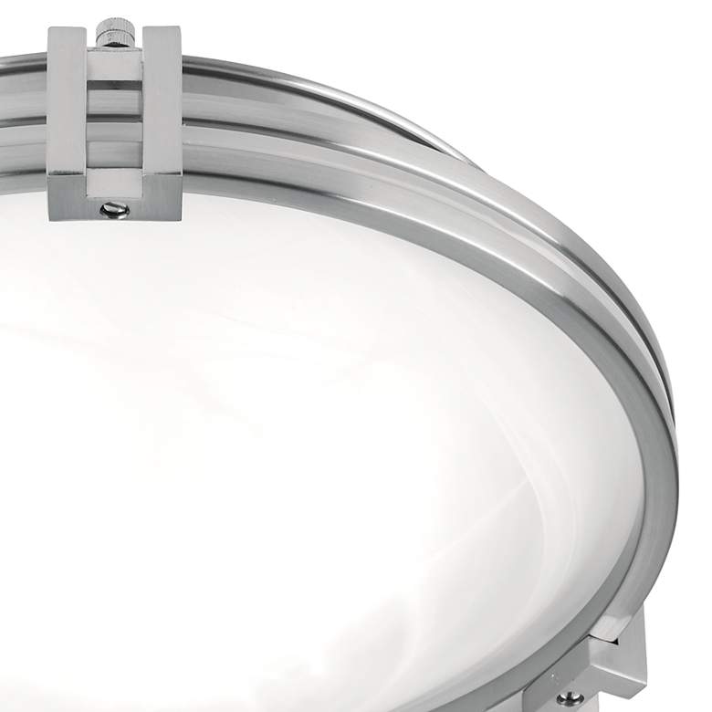 Image 3 Possini Euro Deco 12 3/4" Wide Brushed Nickel Ceiling Light more views