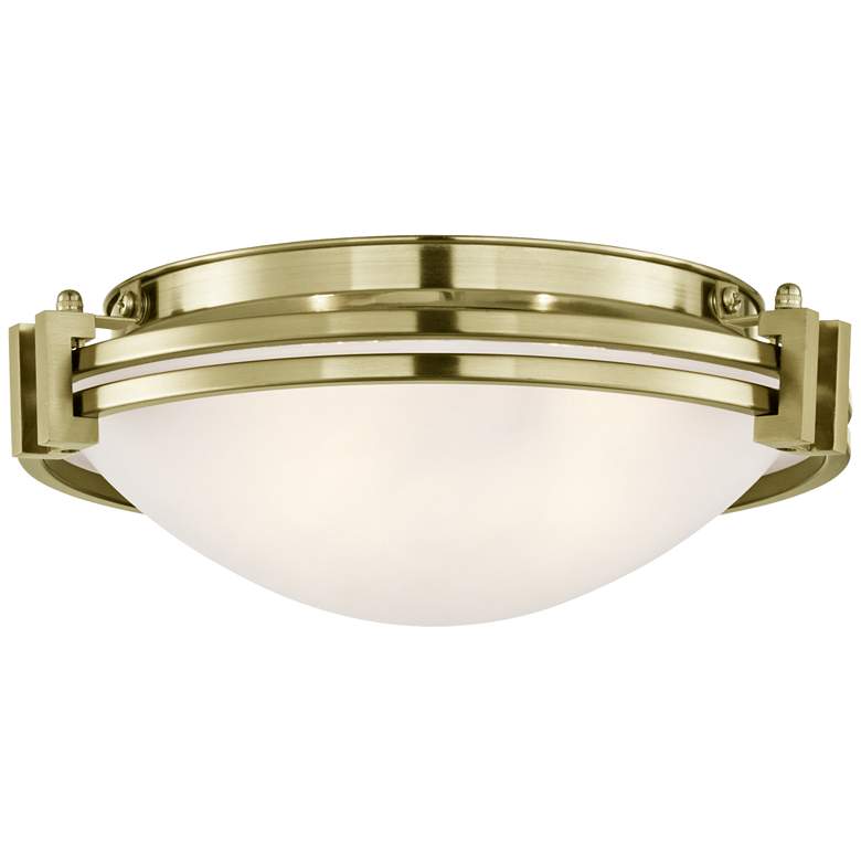 Image 4 Possini Euro Deco 12 3/4 inch Wide Flushmount Warm Brass Ceiling Light more views