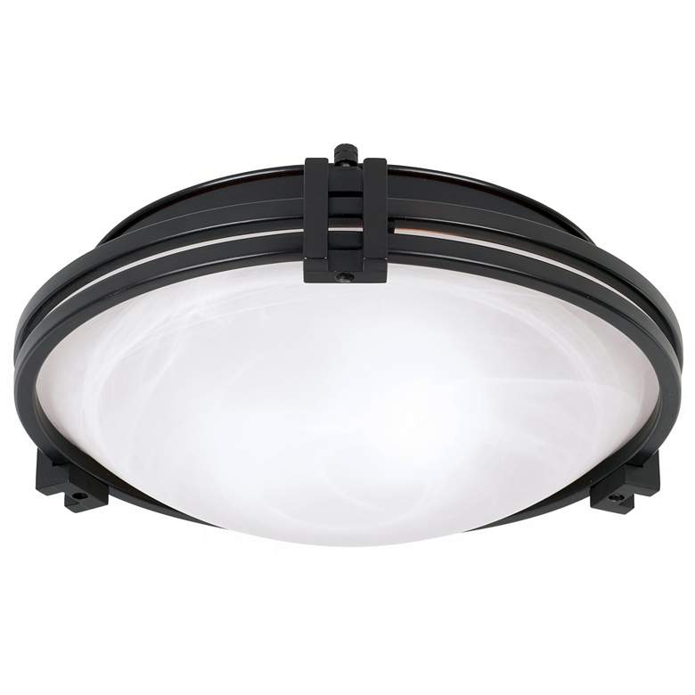 Image 4 Possini Euro Deco 12 3/4" Wide Oil-Rubbed Bronze Ceiling Light more views