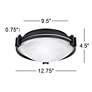 5_Possini Euro Deco 12 3/4" Wide Oil-Rubbed Bronze Ceiling Light more views