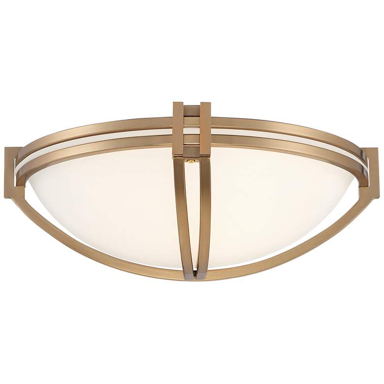 Image 2 Possini Euro Deco 13 3/4" Wide Marbleized Glass Soft Gold Wall Sconce