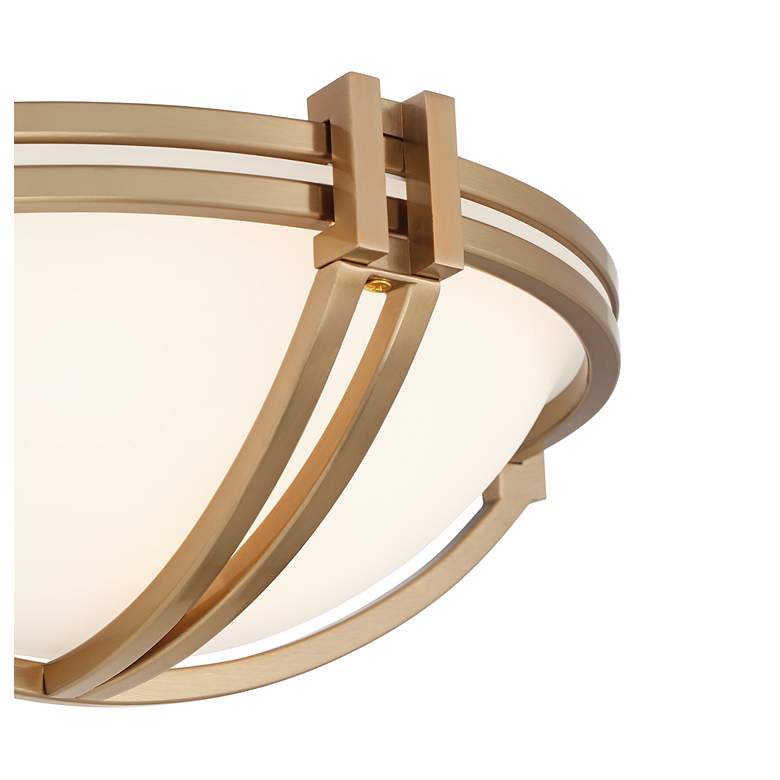 Image 3 Possini Euro Deco 13 3/4" Wide Marbleized Glass Soft Gold Wall Sconce more views