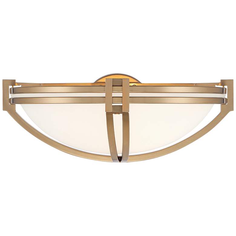 Image 4 Possini Euro Deco 13 3/4" Wide Marbleized Glass Soft Gold Wall Sconce more views