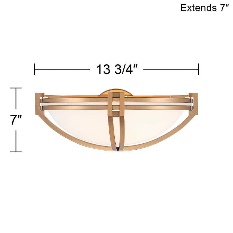 Image 7 Possini Euro Deco 13 3/4" Wide Marbleized Glass Soft Gold Wall Sconce more views