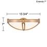 Possini Euro Deco 13 3/4" Wide Marbleized Glass Soft Gold Wall Sconce
