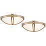 Possini Euro Deco 13 3/4" Wide Soft Gold Wall Sconce Set of 2
