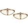 Possini Euro Deco 13 3/4" Wide Soft Gold Wall Sconce Set of 2