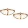 Possini Euro Deco 13 3/4" Wide Soft Gold Wall Sconce Set of 2