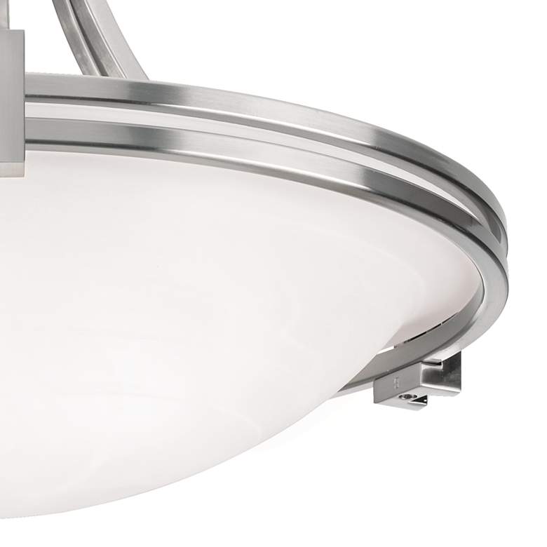 Image 3 Possini Euro Deco 16 inch Wide Brushed Nickel Ceiling Light more views