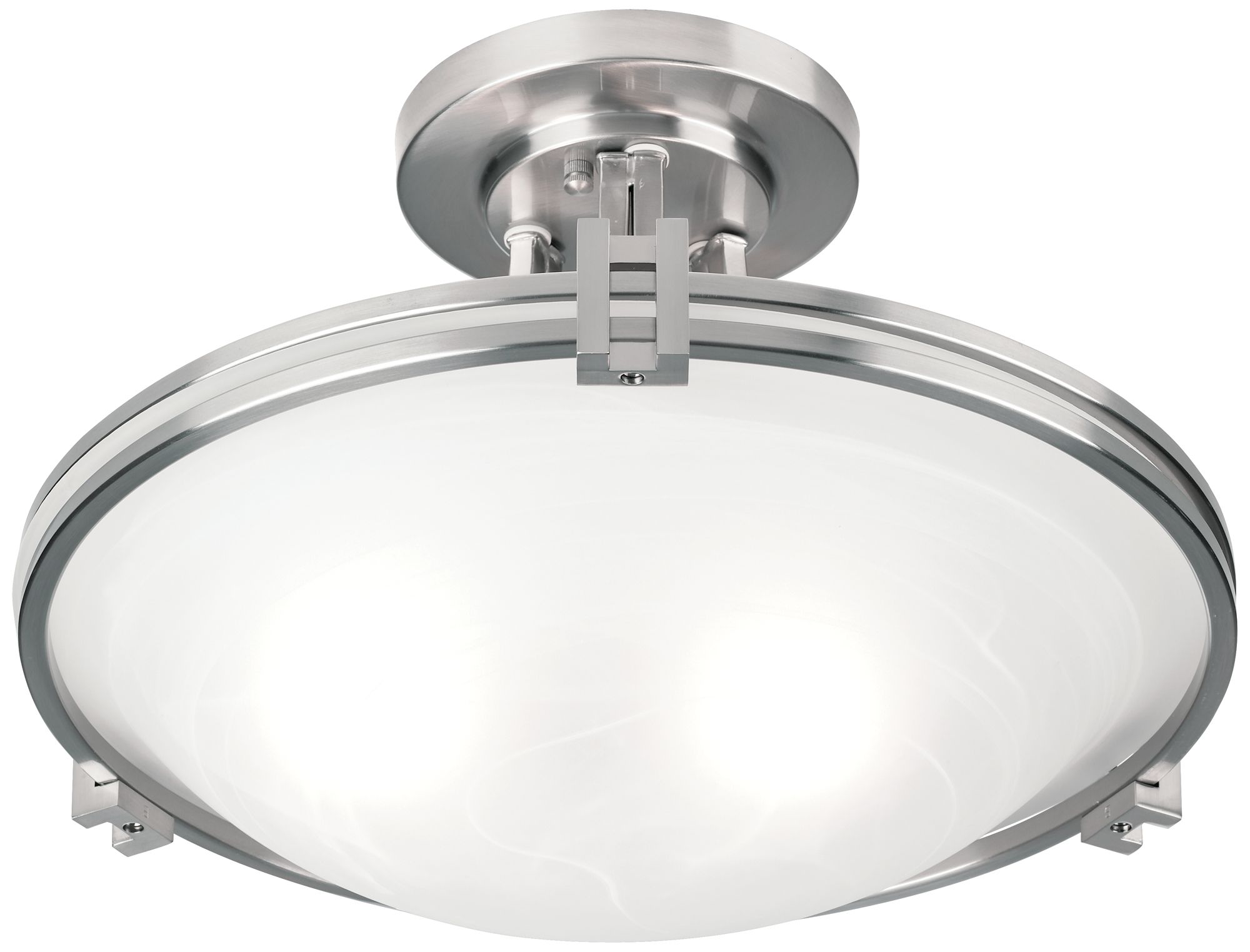 Image 6 Possini Euro Deco 16" Wide Brushed Nickel Ceiling Light more views