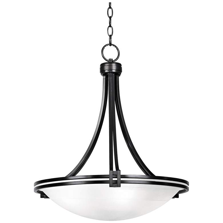 Image 2 Possini Euro Deco 21 1/2 inch Wide Bronze 3-Light Pendant