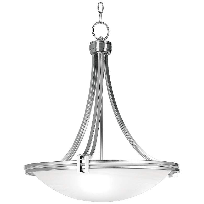 Image 2 Possini Euro Deco 21 1/2" Wide Glass and Brushed Nickel Pendant Light