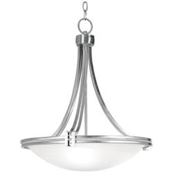 Possini Euro Deco 21 1/2&quot; Wide Glass and Brushed Nickel Pendant Light