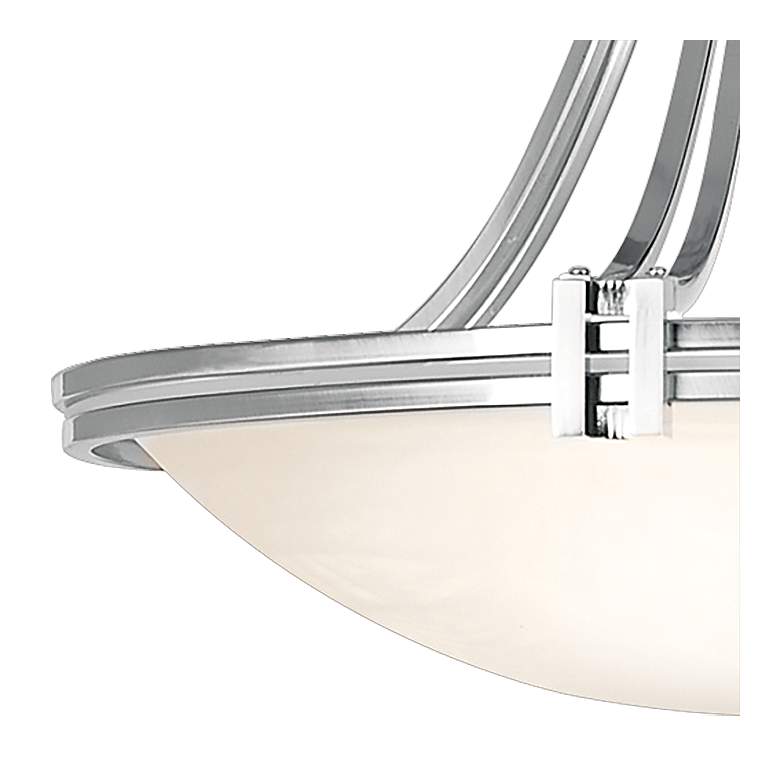 Image 3 Possini Euro Deco 21 1/2" Wide Glass and Brushed Nickel Pendant Light more views
