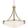 Possini Euro Deco 21 1/2" Wide Warm Brass Glass Bowl 3-Light Pendant