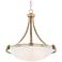 Possini Euro Deco 21 1/2" Wide Warm Brass Glass Bowl 3-Light Pendant