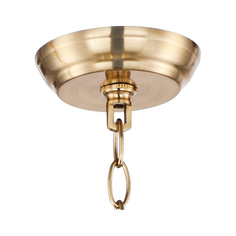 Image 4 Possini Euro Deco 21 1/2 inch Wide Warm Brass Glass Bowl 3-Light Pendant more views