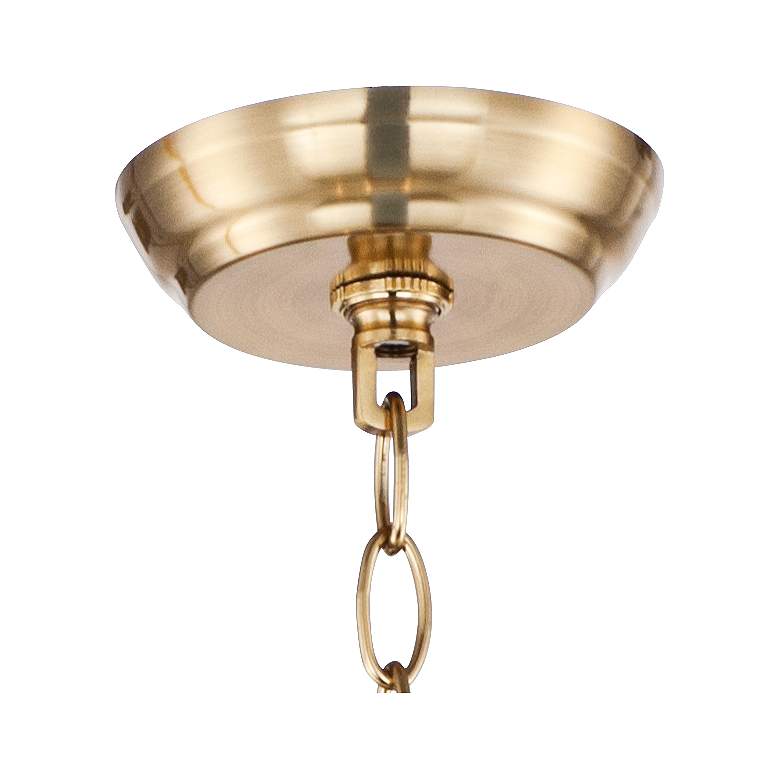 Image 4 Possini Euro Deco 21 1/2" Wide Warm Brass Glass Bowl 3-Light Pendant more views