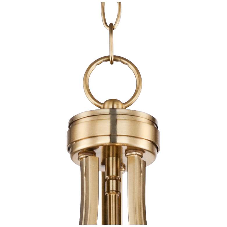 Image 5 Possini Euro Deco 21 1/2 inch Wide Warm Brass Glass Bowl 3-Light Pendant more views