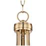 Possini Euro Deco 21 1/2" Wide Warm Brass Glass Bowl 3-Light Pendant