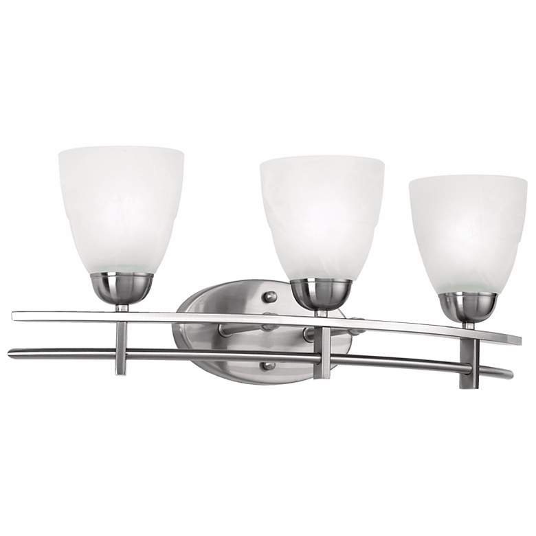 Image 4 Possini Euro Deco 23 1/2 inch Wide Brushed Nickel Bath Light more views