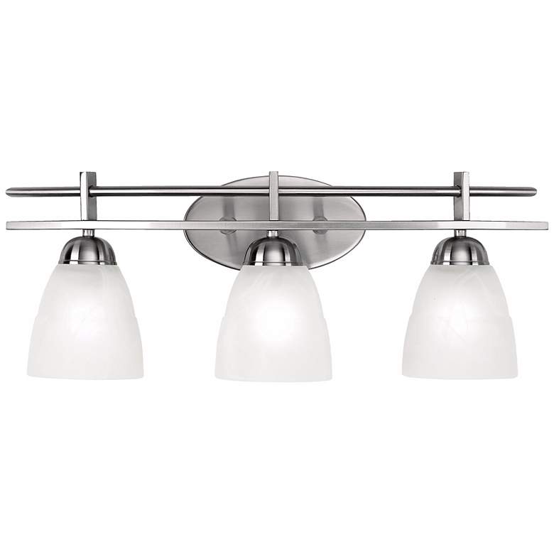Image 6 Possini Euro Deco 23 1/2" Wide Brushed Nickel Bath Light more views