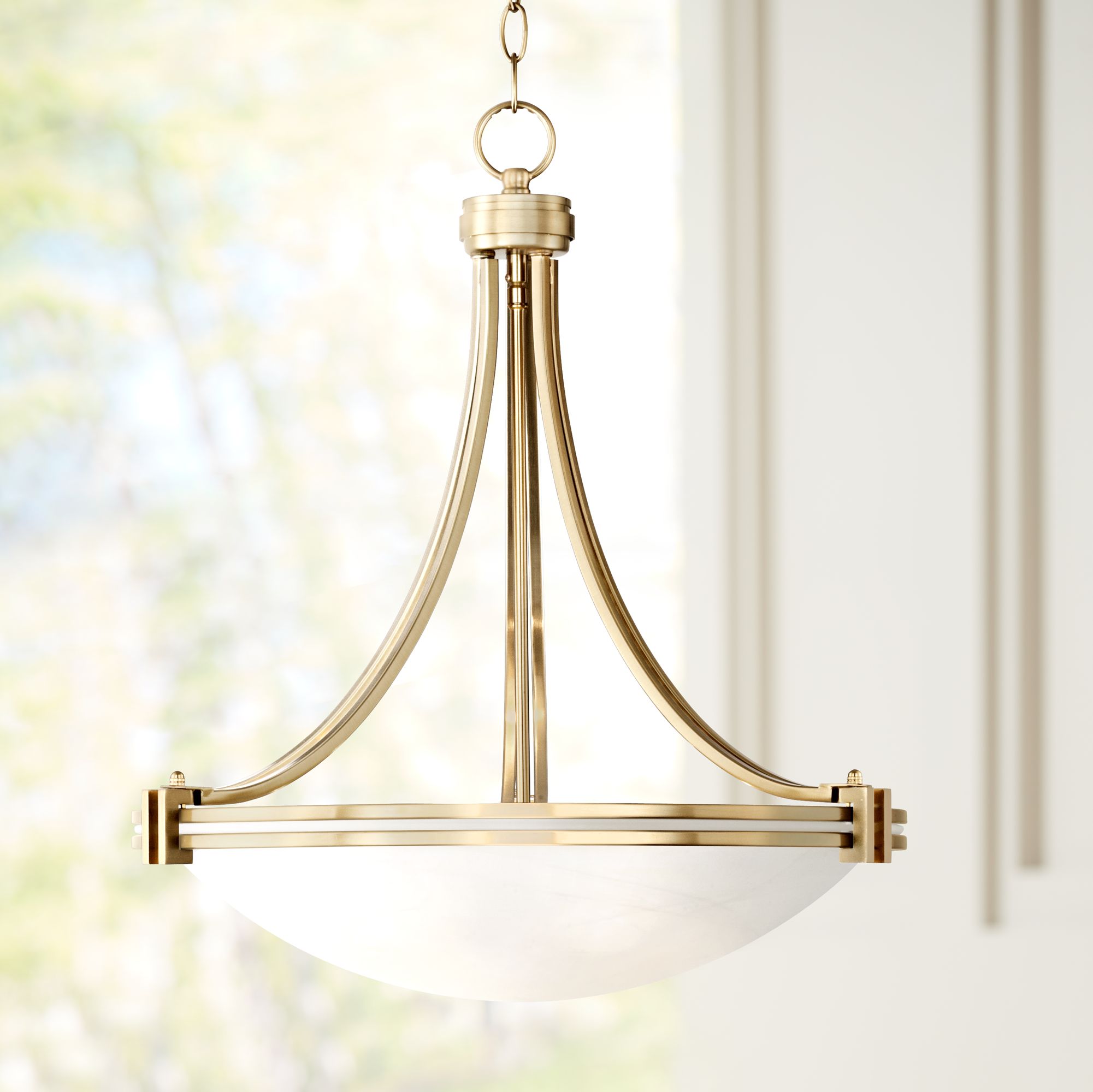 warm brass pendant light