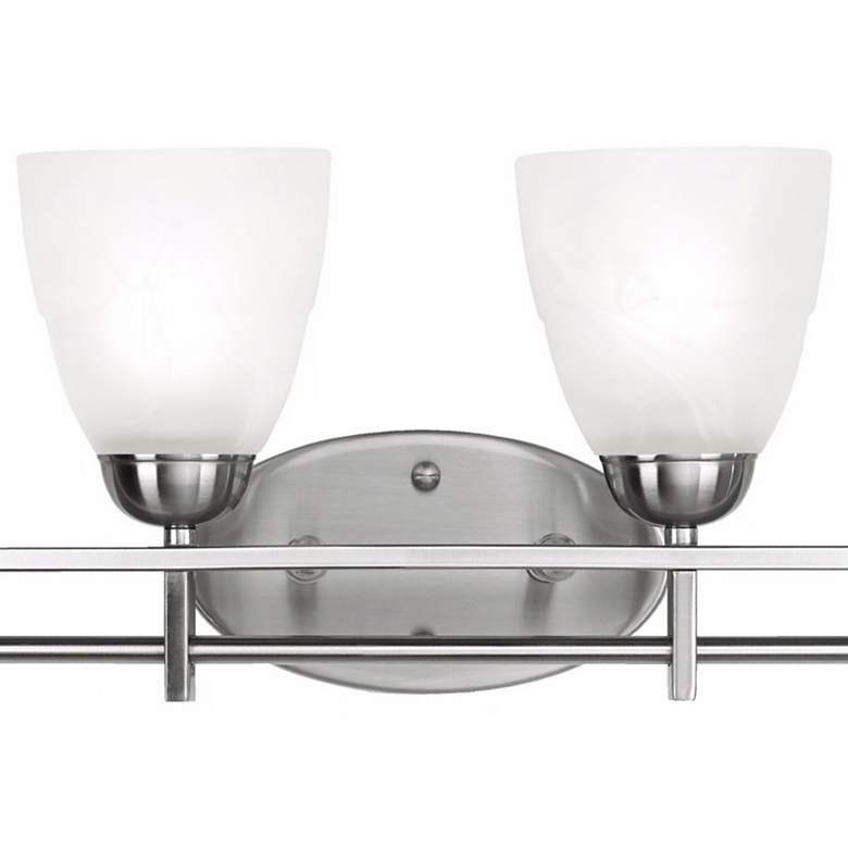 Image 4 Possini Euro Deco 33 inch Wide Brushed Nickel 4-Light Bath Light more views