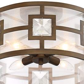 Image3 of Possini Euro Deco Bling 16" Wide Warm Bronze Ceiling Light more views