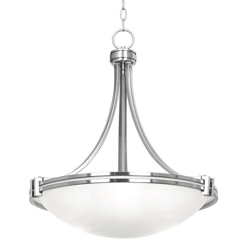 Possini Euro Deco Brushed Nickel 3-Light Swag Chandelier more views
