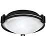 2_Possini Euro Deco Collection 12 3/4" Flush Mount Black Ceiling Light