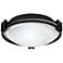 Possini Euro Deco Collection 12 3/4" Flush Mount Black Ceiling Light